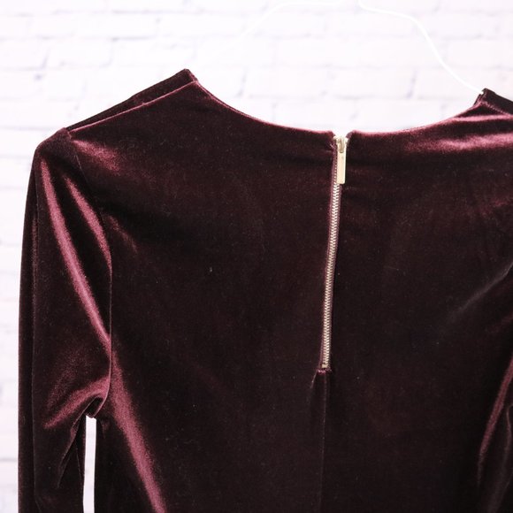 Dynamite cowl neck maroon velvet dress c1 - Picture 7 of 8